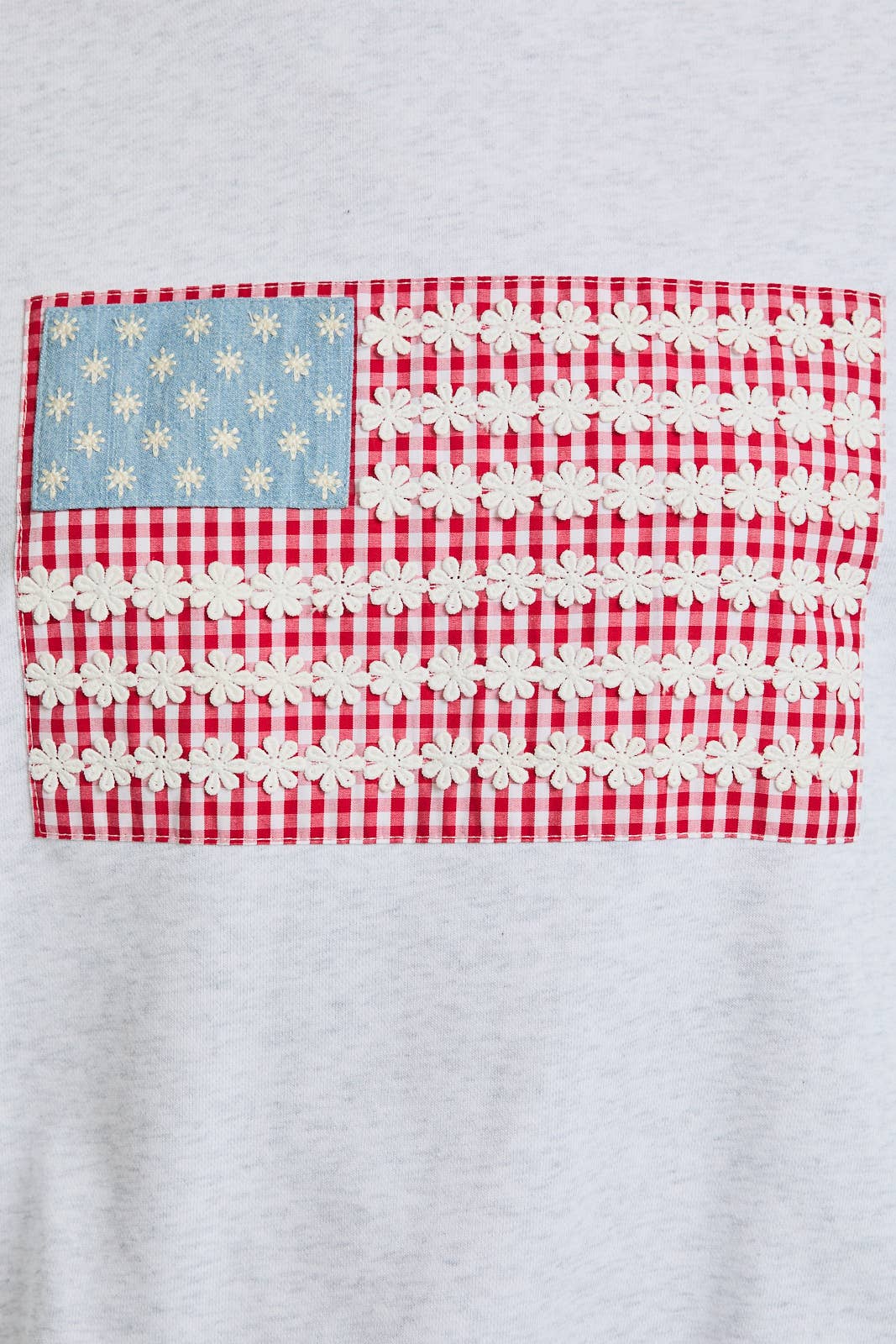 PLUS USA FLAG DAISY CREW NECK SWEATSHIRT