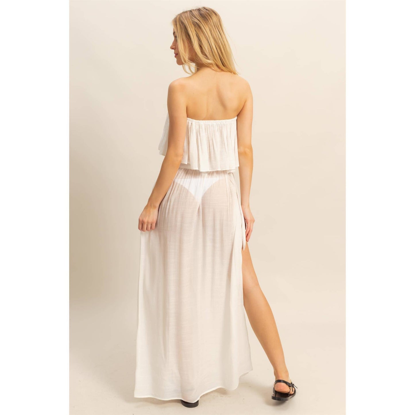 Flowy Tube Top And Maxi Skirt Set