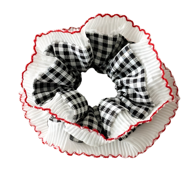 Gingham Oversized Hair Scrunchie