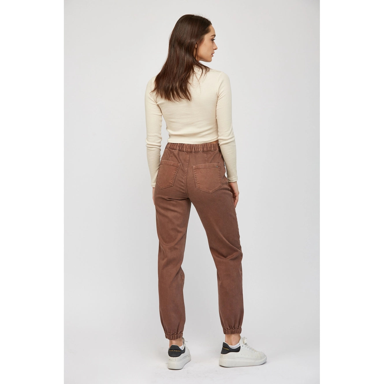 High Rise Crop Jogger Cocoa (S-3X)
