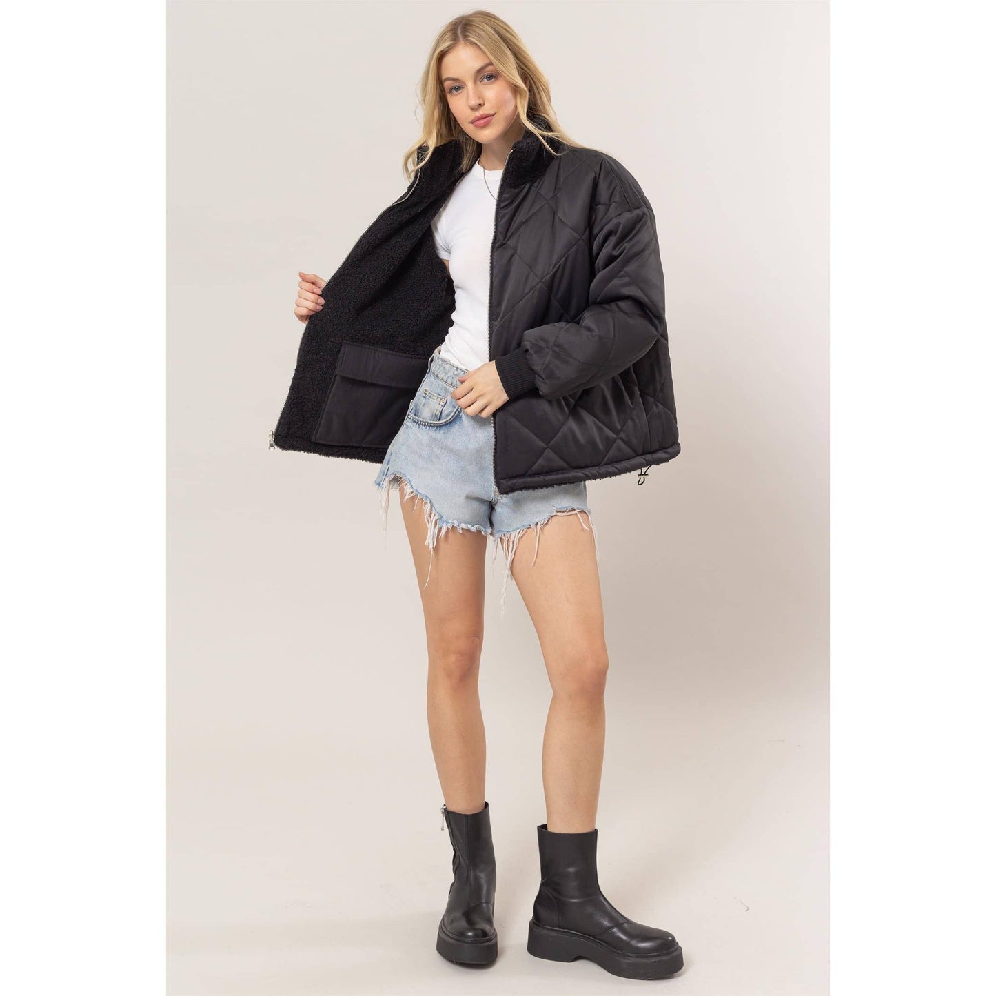 Reversible Fur Puffer Jacket