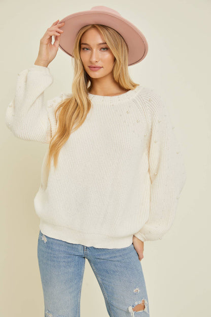 Pearl Ribbed Sweater