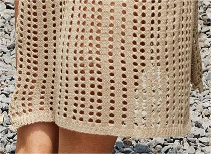 Backless Knitted Maxi Dress