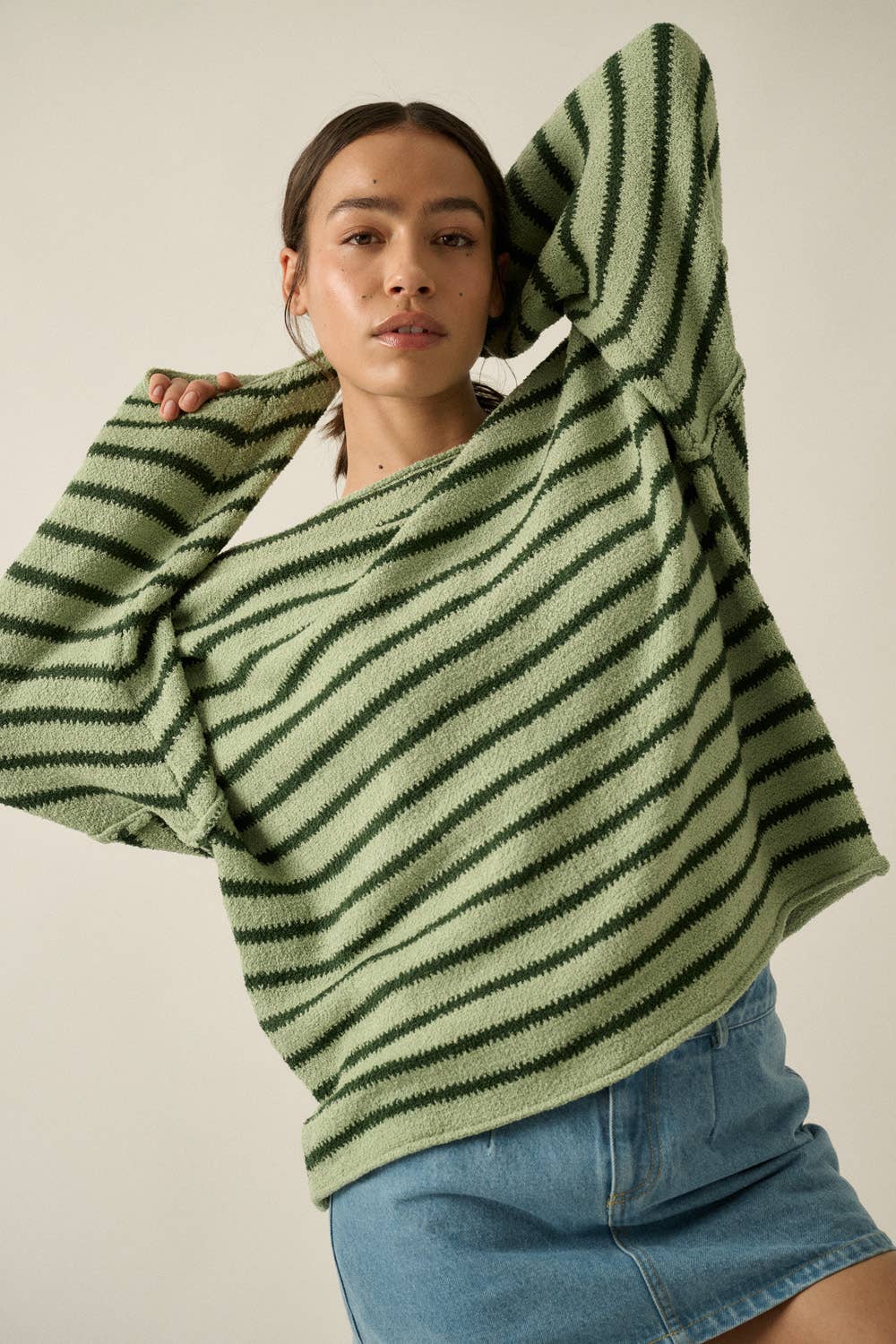 Striped Textured Sweater