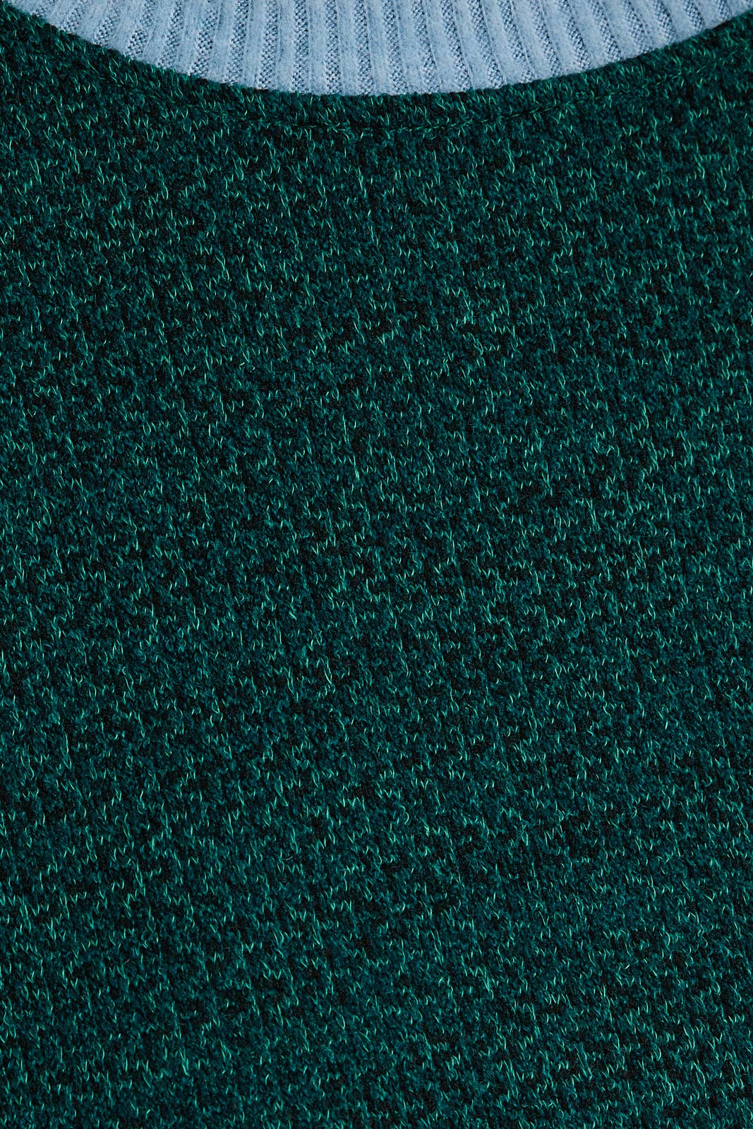 PLUS Contrast Round Neck Long Sleeve Top