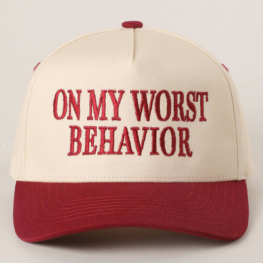 ON MY WORST BEHAVIOR Trucker Hat