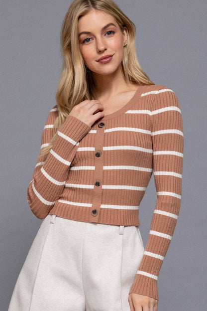 Round Neck Stripe Sweater