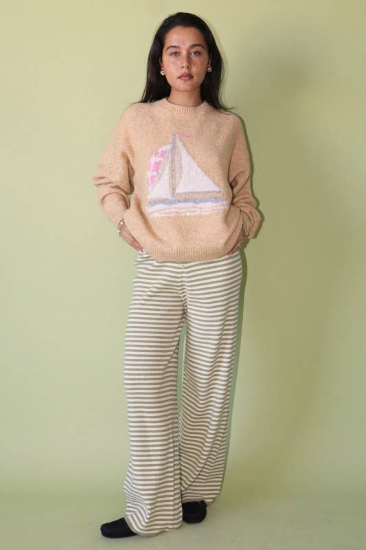 Sailboat Knit Sweater