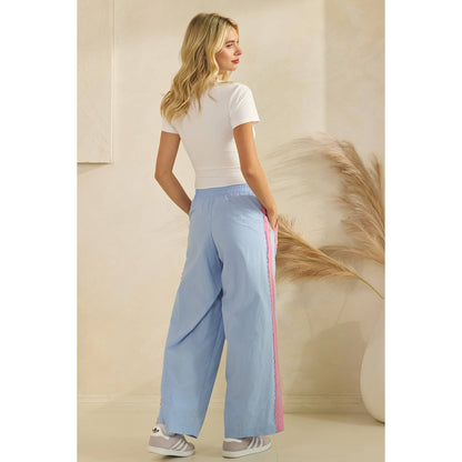 Lace Stripe Nylon Pants