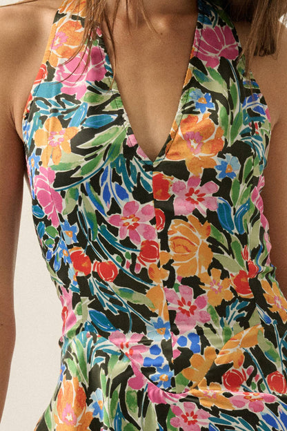 Halter Fit-and-Flare Romper