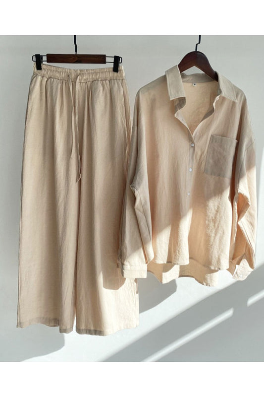 Cotton Linen Button Shirt