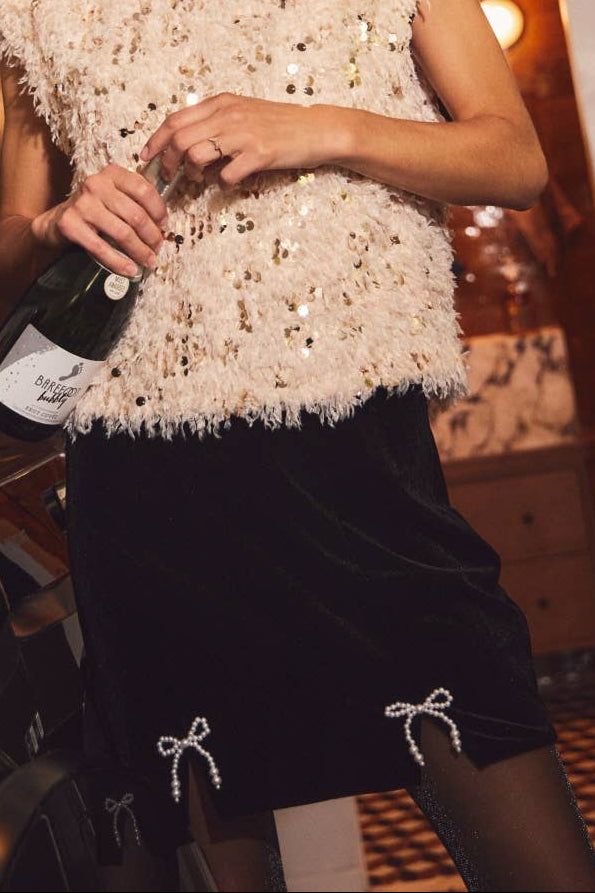 Velvet Mini Skirt (S-3X)