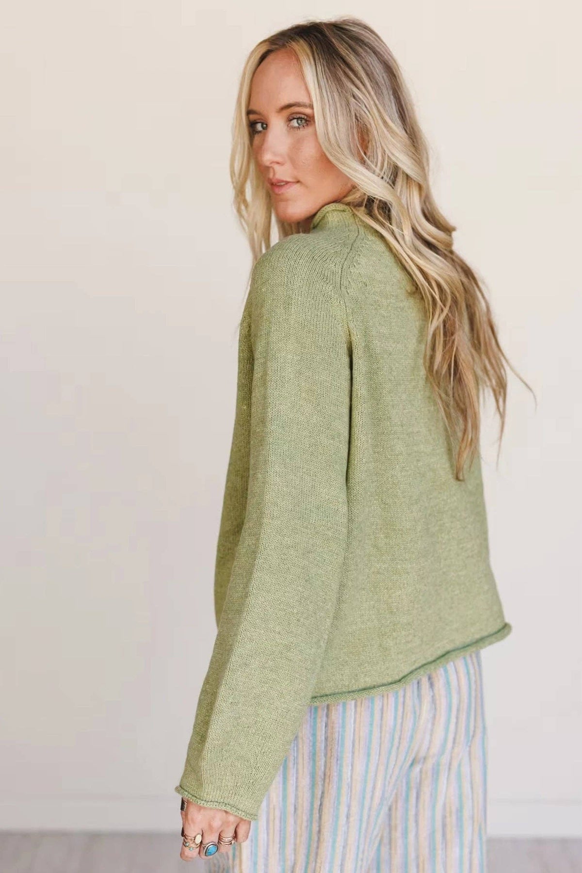 Meadow Mist Fish Knit Sweater