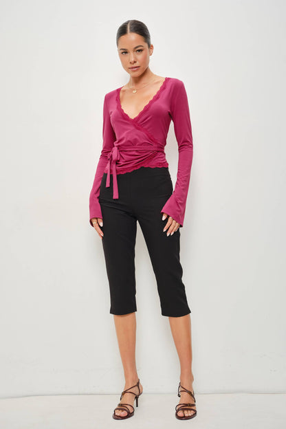 Lace Wrap Top