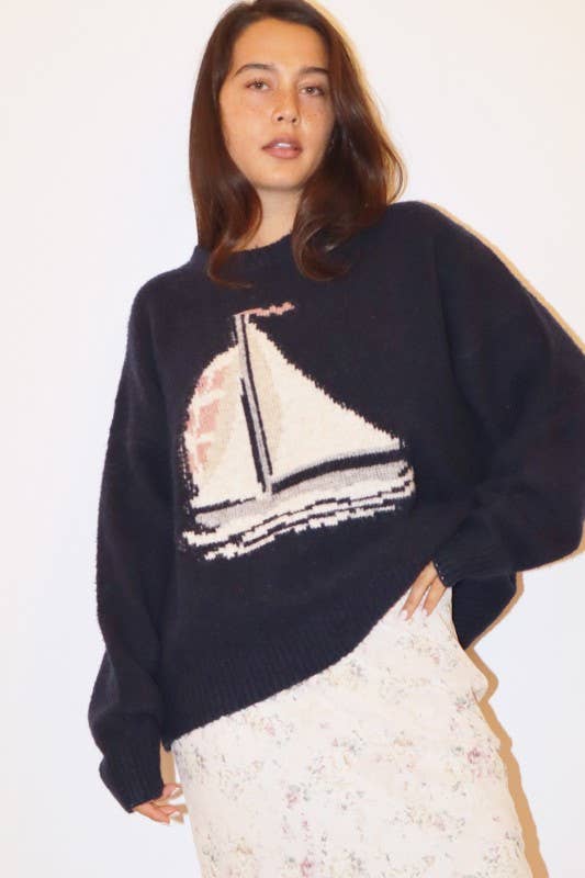 Sailboat Knit Sweater