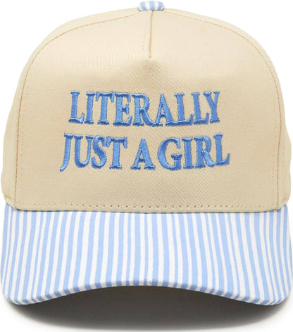 Literally Just A Girl Blue Trucker Hat