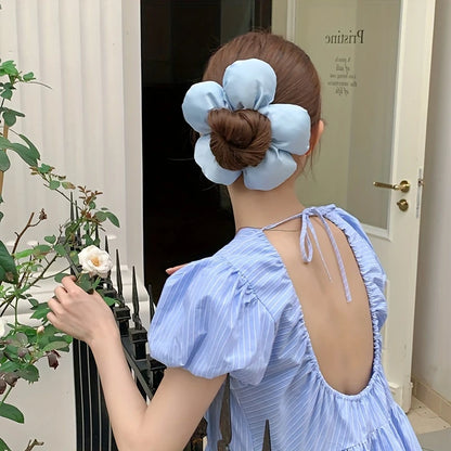 3D Flower Large Hair Scrunchie