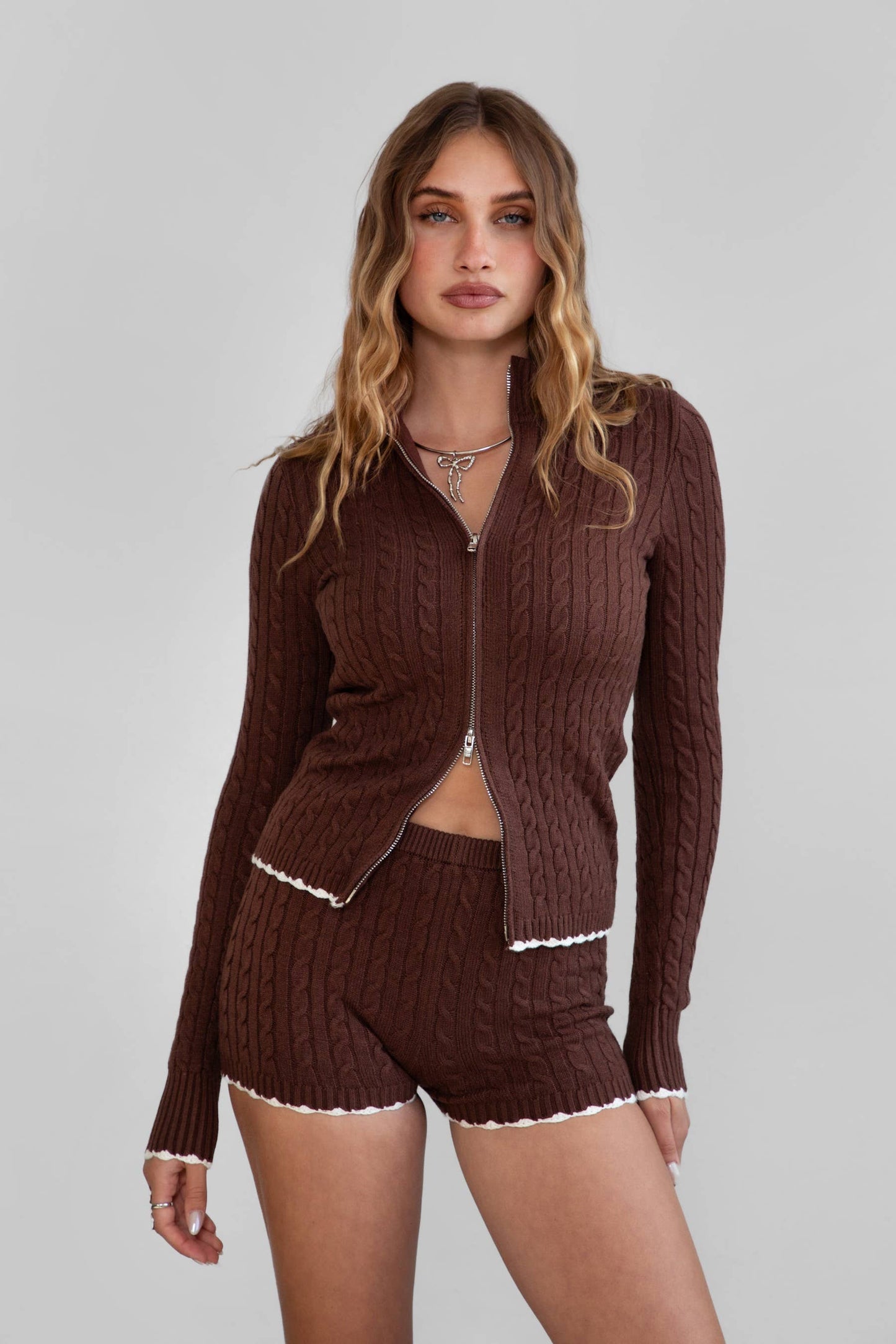 CLINE Cable Knit Lounge Sweater