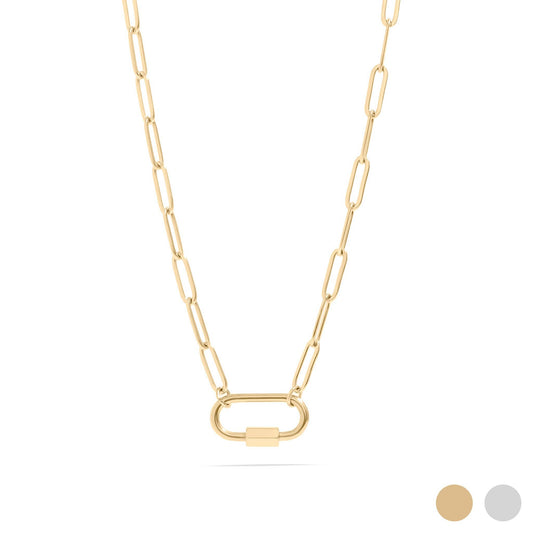 Carabiner Paperclip Necklace 16"