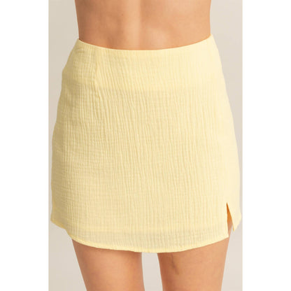 Ruched Bra Top And Mini Skirt Set