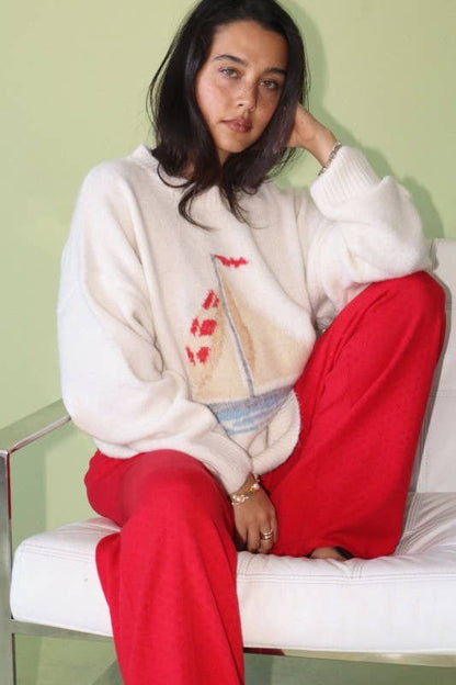 Sailboat Knit Sweater