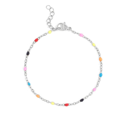 Stainless Muti Color Confetti Bracelet