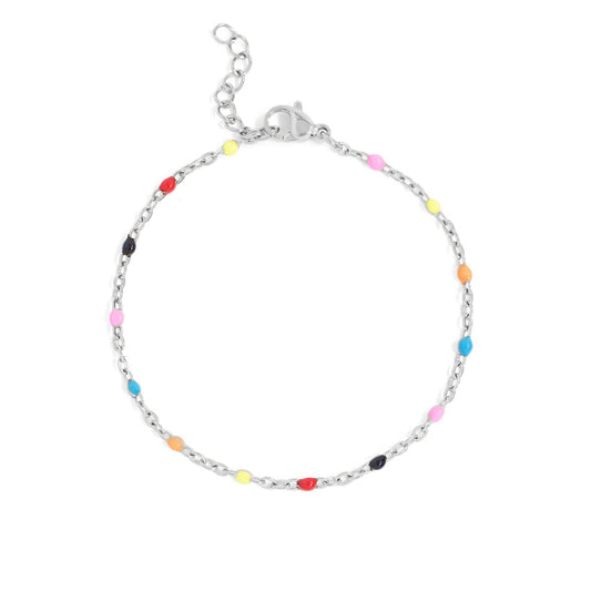 Stainless Muti Color Confetti Bracelet