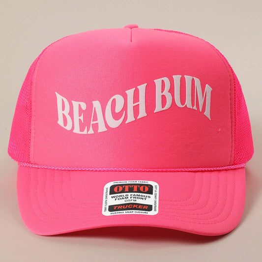 BEACH BUM Mesh Back Trucker Hat