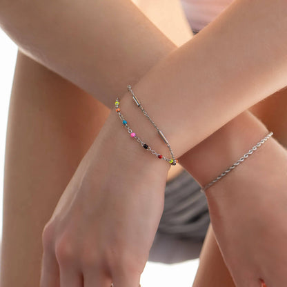 Stainless Muti Color Confetti Bracelet