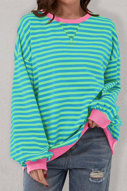 Stripe Crew Neck Sweatshirt