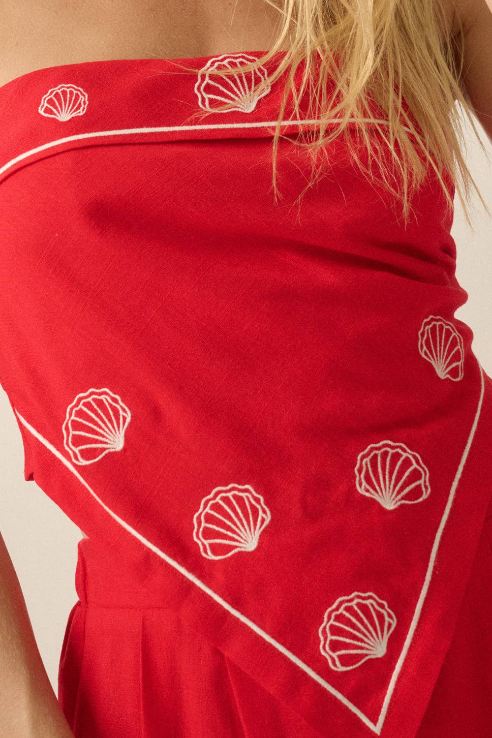 Seashell Tie-Back Bandana Top