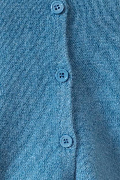 Rolled Neck Button Sweater Cardigan