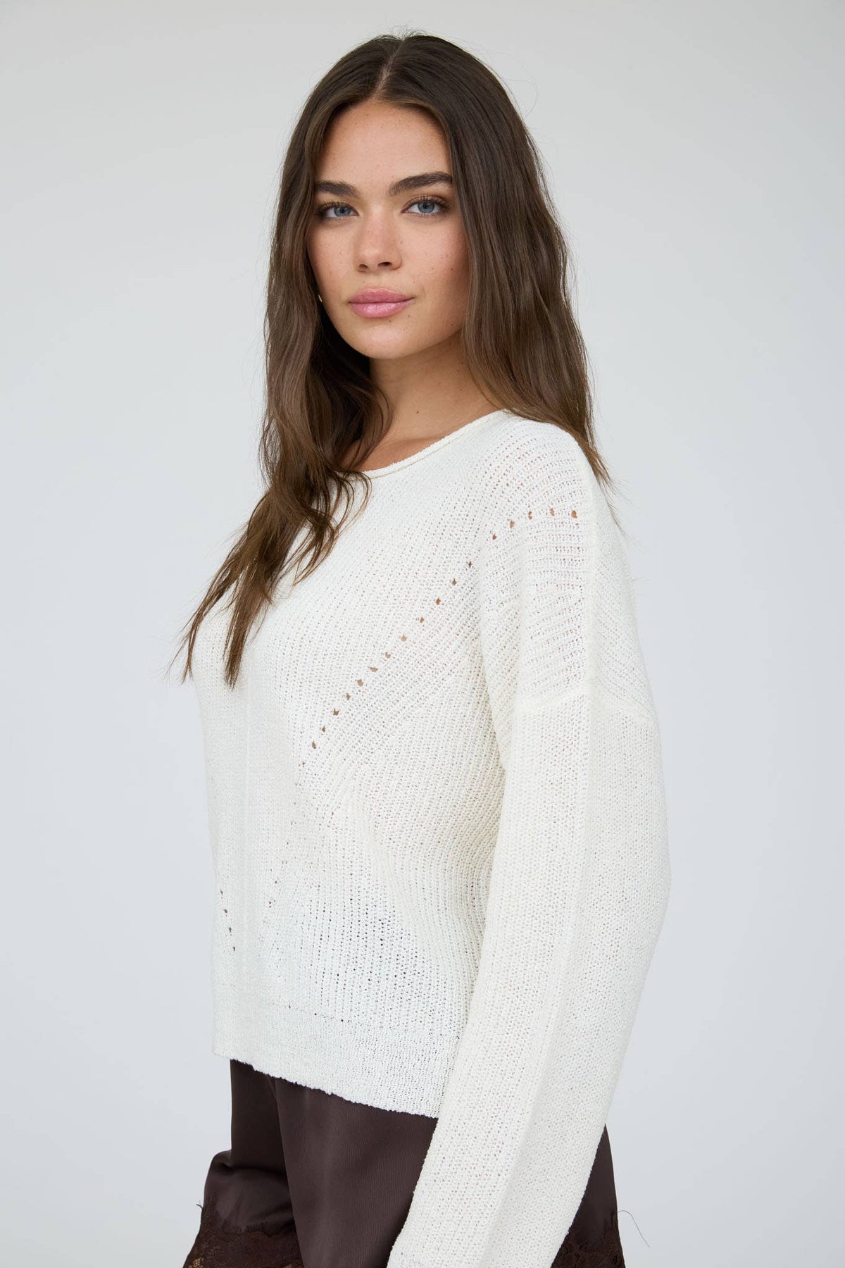 Pointelle Knit Sweater