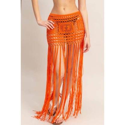 Summery Crochet Coverup Skirt