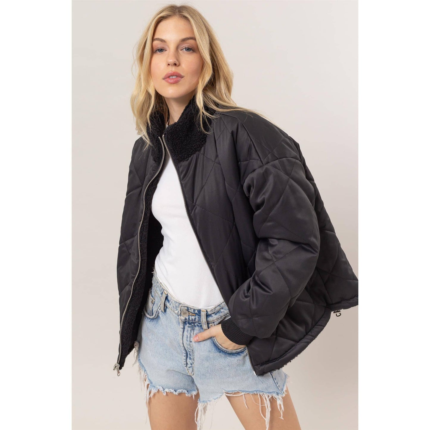 Reversible Fur Puffer Jacket