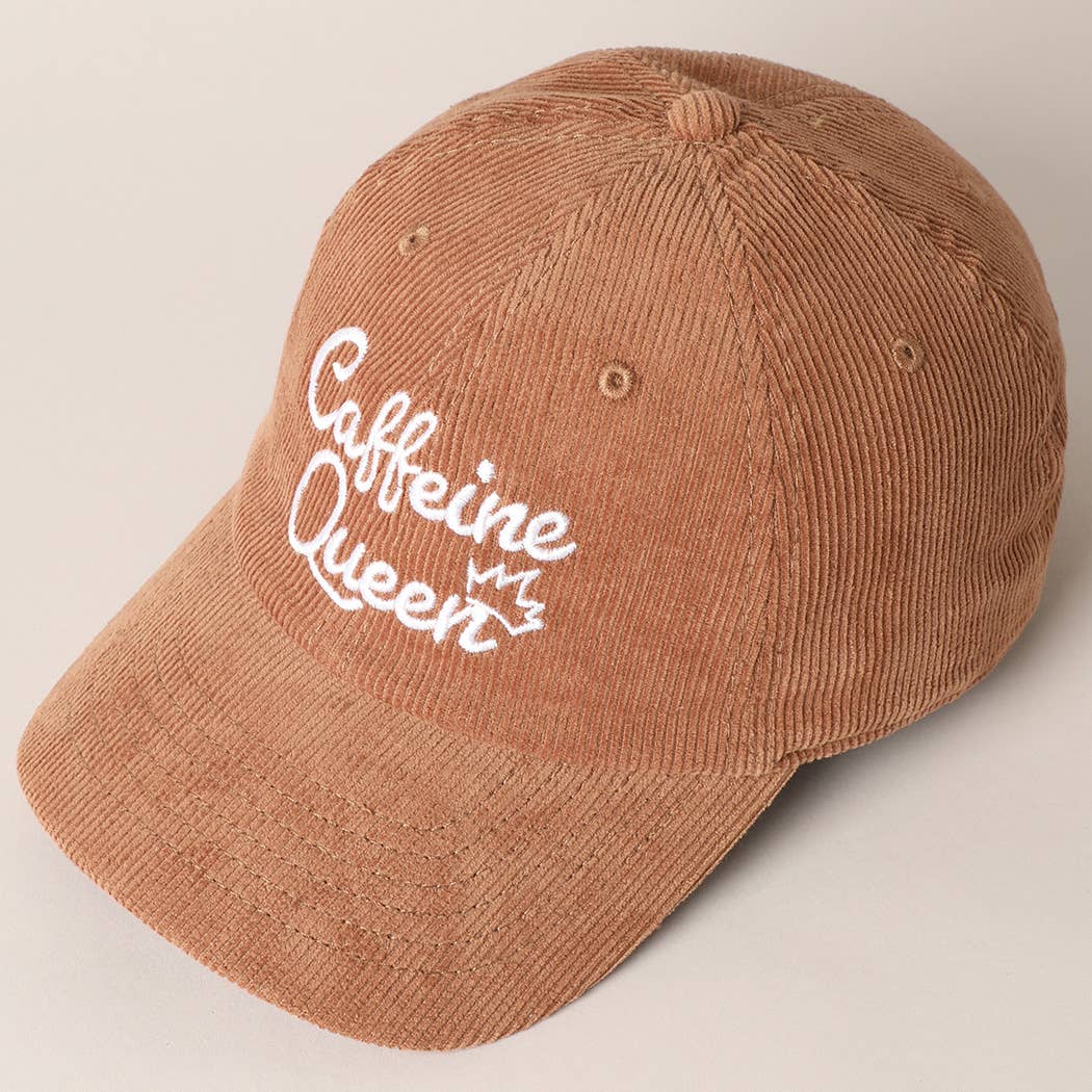 Caffeine Queen Corduroy Hat