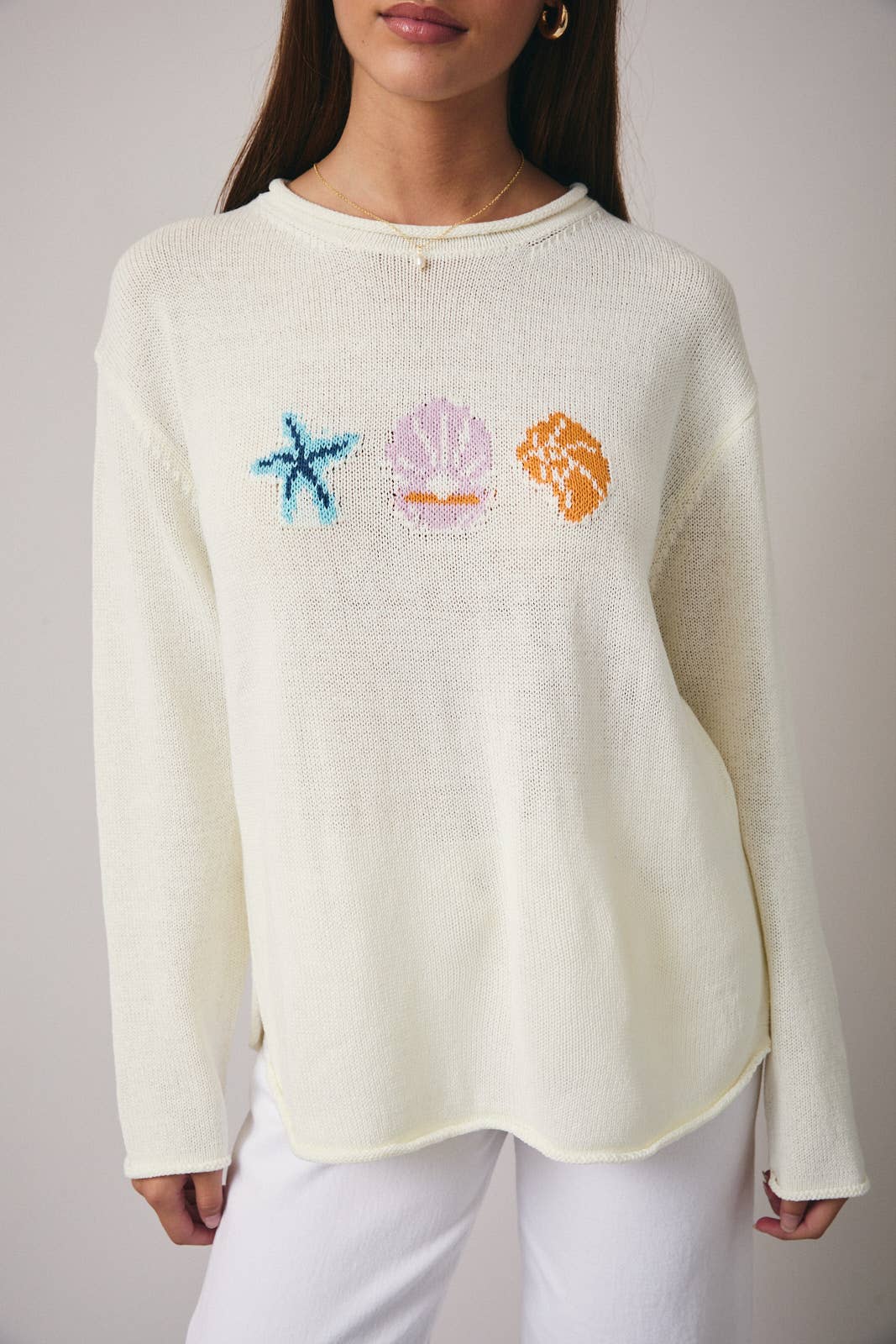 Round Neck Sea Life Sweater