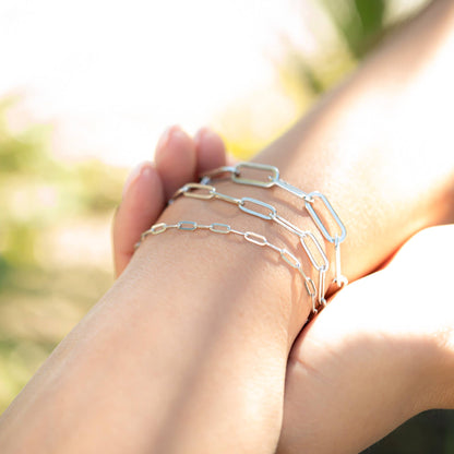Paperclip Chain Bracelet: 2.5mm