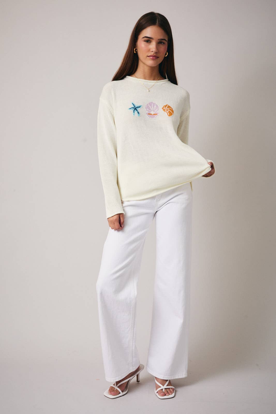 Round Neck Sea Life Sweater