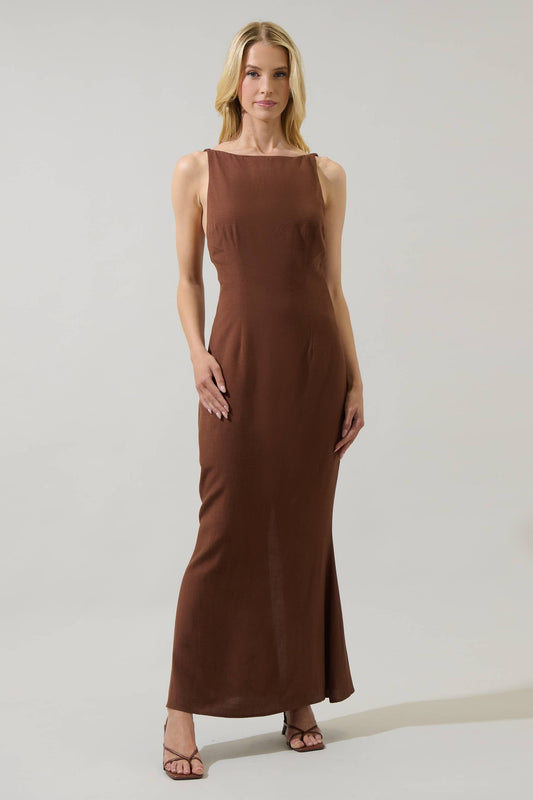 Mizie Open Back Maxi Dress