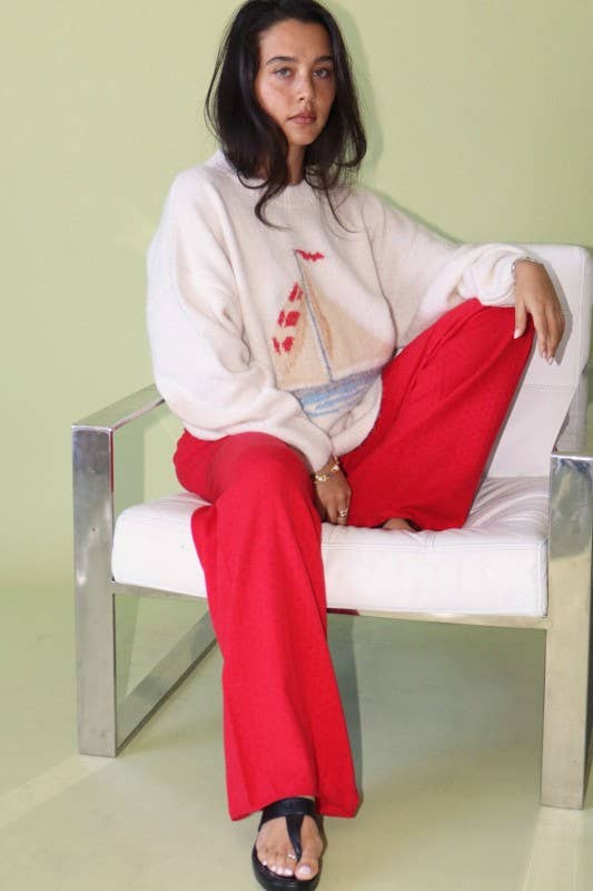 Sailboat Knit Sweater