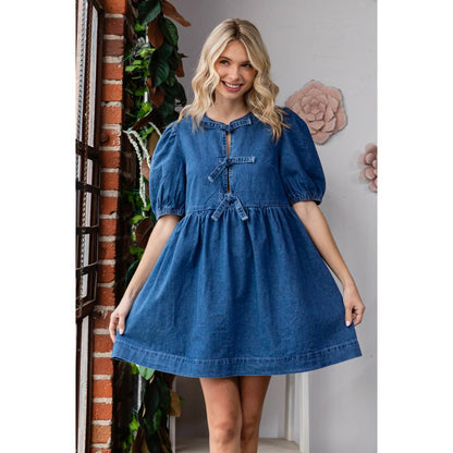 Babydoll Denim Mini Dress