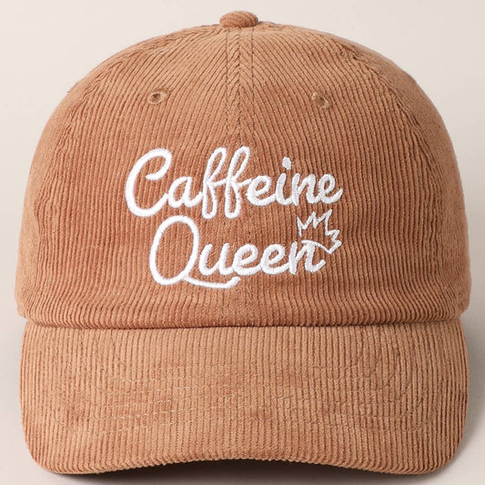 Caffeine Queen Corduroy Hat