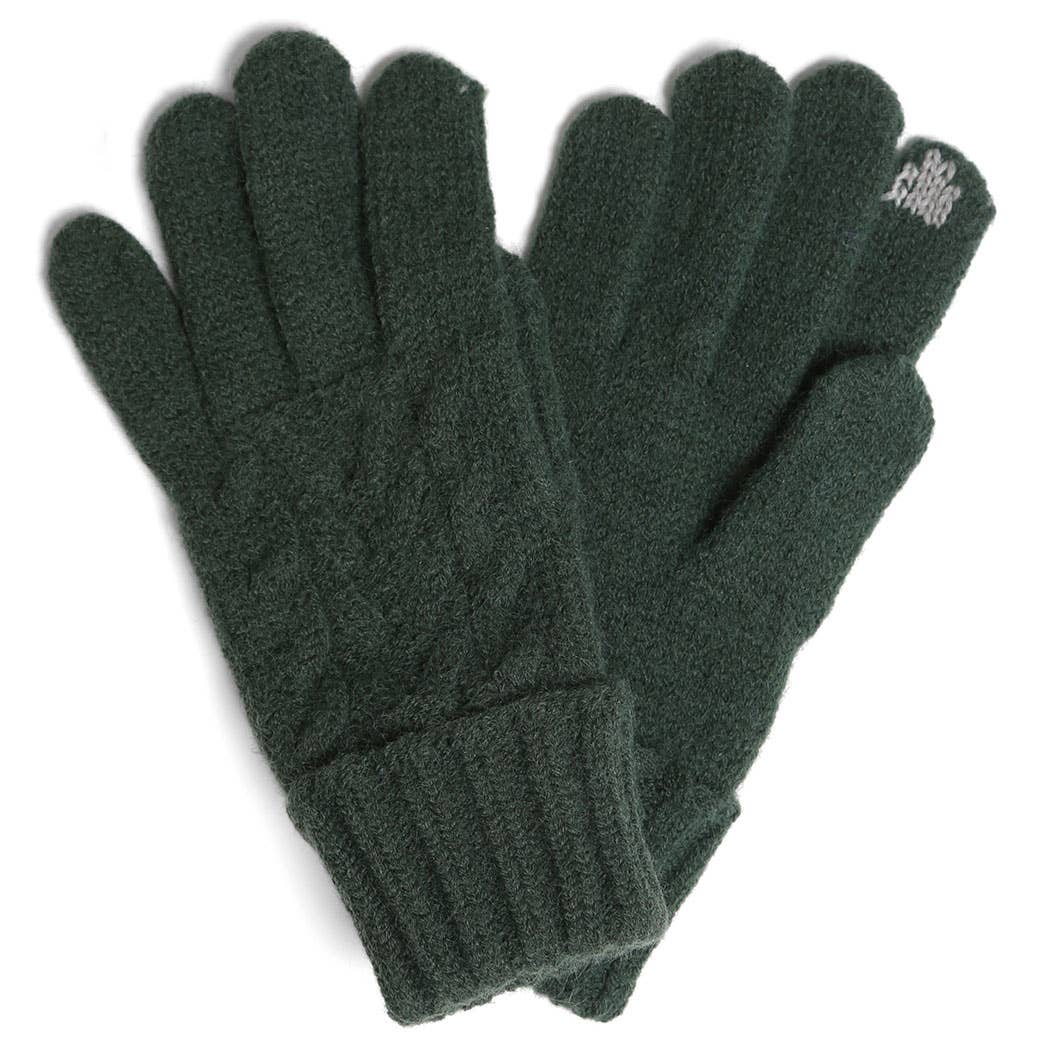 Cable Knit Touch Gloves