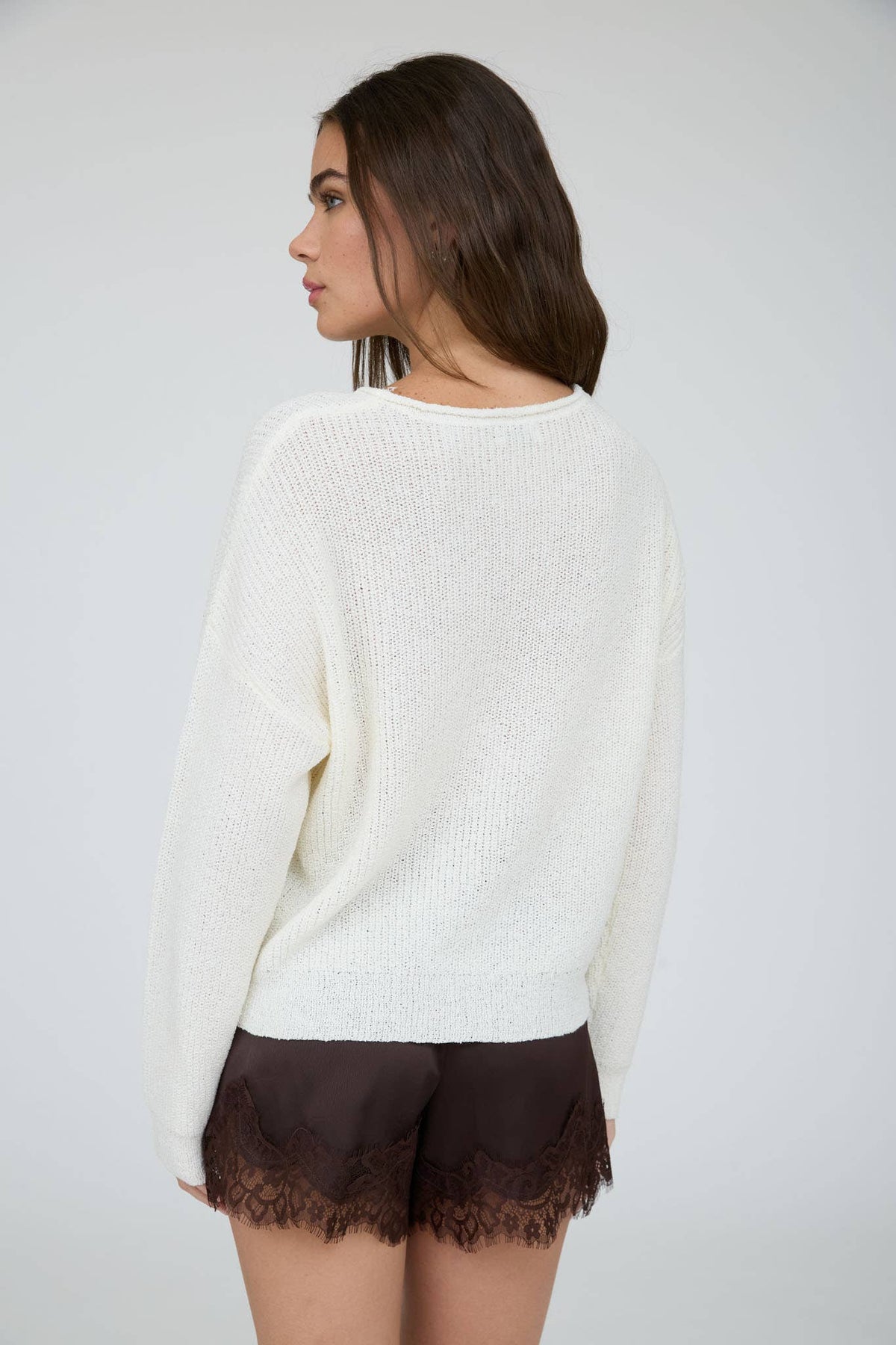 Pointelle Knit Sweater