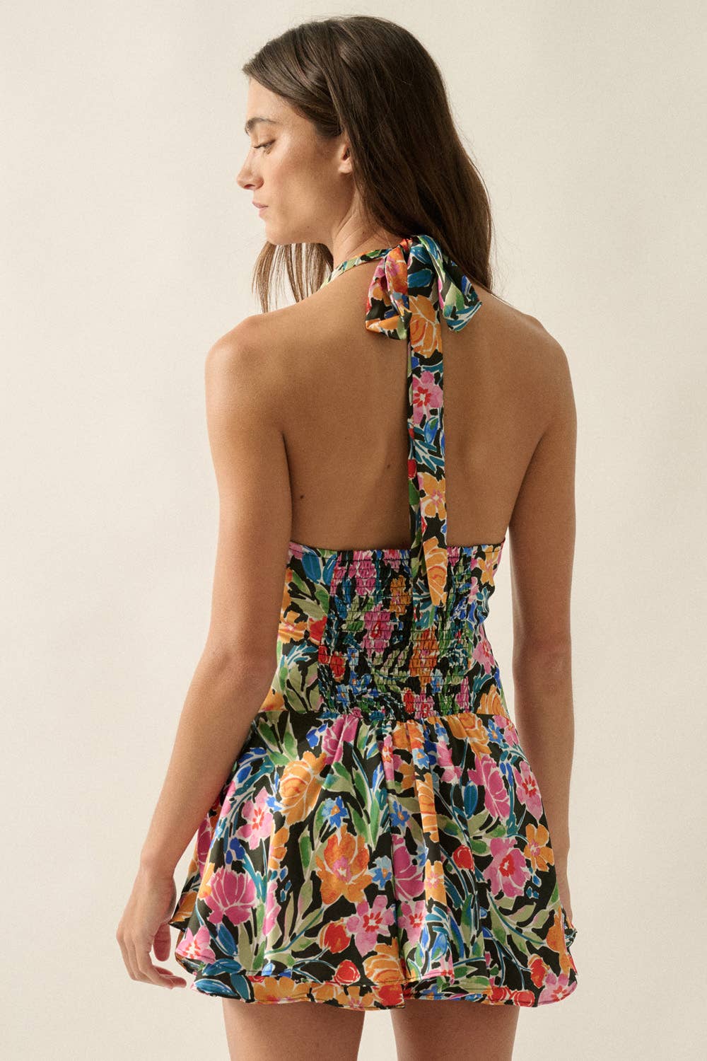 Halter Fit-and-Flare Romper
