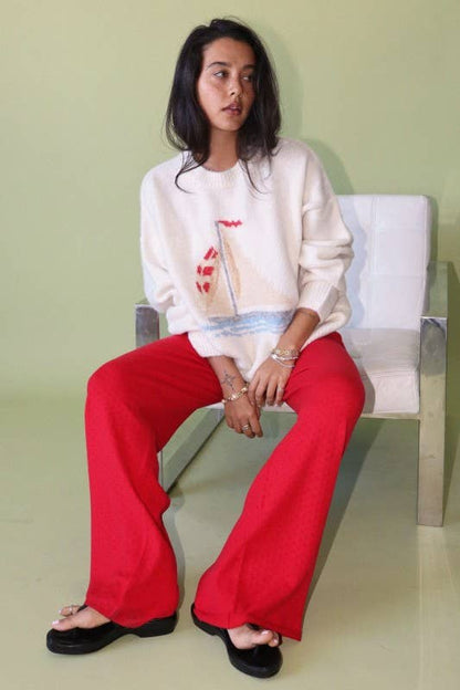 Sailboat Knit Sweater
