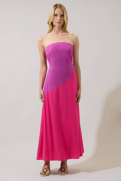 Lunetta Color Block Maxi Dress