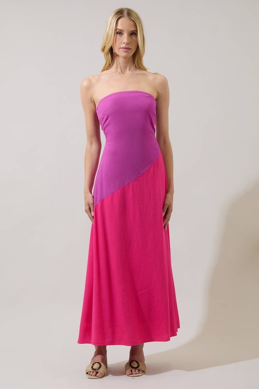 Lunetta Color Block Maxi Dress