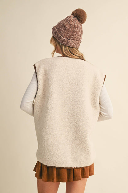 Fleece Button Vest
